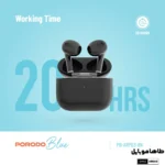 هندزفری بلوتوث Porodo Blue Deep Bass Wireless Earbuds 3