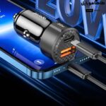 شارژر فندکی دو پورت ۵۰ واتی پرودو Porodo 50W Dual Port Car Charger